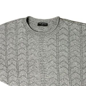 Lane Bryant Gray Pointelle Knit Sweater Size 14/16 Classic Fit